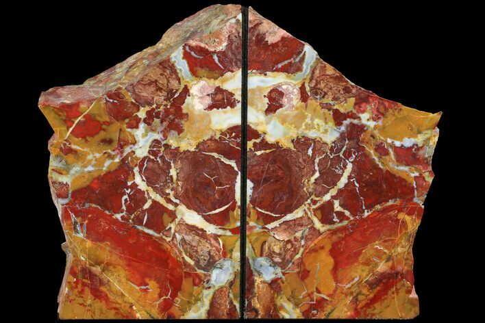 Red/Yellow Jasper Replaced Petrified Wood Bookends - Oregon #111095